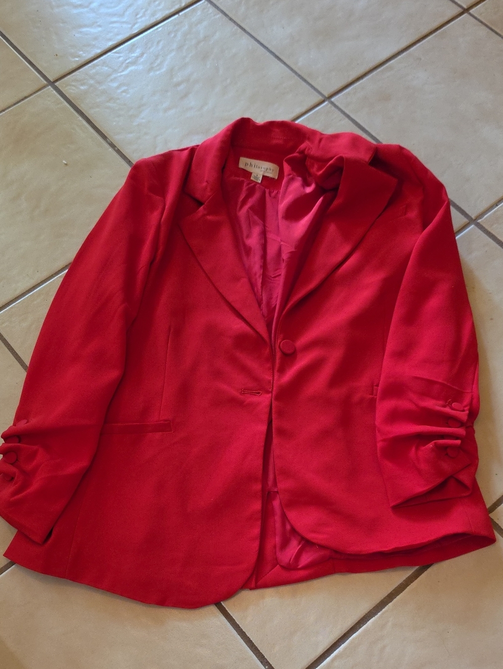 Classic Women's Red Blazer Jacket
